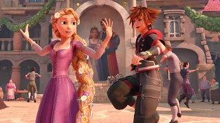 Kingdom Hearts 3 - Sora Dancing With Girls In Kingdom of Corona (Tangled World) KH3 2019