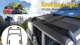 2021 2022 2023 Ford Bronco 4 Door Hard Top Roof Rack Rails Cross Bars Kit Installation Video