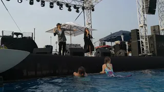 #2маши, "Босая", живой звук. Russian music festival 2019, Abu dhabi. Pool party, saadiyat beach club