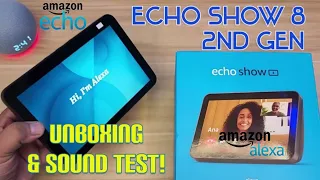 Amazon Echo Show 8 (2ND GEN) Unboxing, First Impression, and Speaker Sound Test