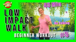 5000 steps | LOW IMPACT Walk at Home Exercises for Beginners | No talking, just fun music!