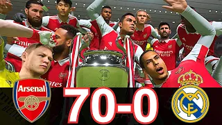 FIFA 23 -Messi Ronaldo Neymar Mbappe In One Team | ARSENAL 70-0 REAL MADRID