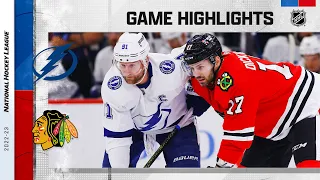 Lightning @ Blackhawks 1/3 | NHL Highlights 2023