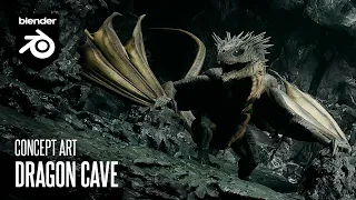 Dragon Cave | Concept Art | Blender 4.0