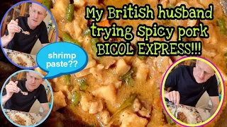 What does my British husband think of FILIPINO BICOL EXPRESS? | @The NUGENTs| #shorts