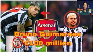 Arsenal make Bruno Guimaraes 'contact' as £100 million Manchester City transfer threat arises.Arsen"