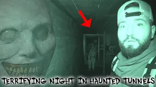 TERRIFYING NIGHT IN THE HAUNTED TUNNEL AT 3 AM (WE REACHED THE END)