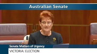 Senate Matters of Urgency - Victoria: Election