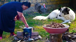 Country Life Vlog Azerbaijan! Cooking Delicious Lamb Liver and Chicken 2 Delicious Recipe