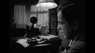 The Maltese Falcon (1941) by John Huston, Clip: Humphrey Bogart (Sam Spade) answers the telephone...