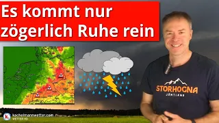 Ende der Dauerregenlage - Aber noch lokal kräftige Gewitter mit Starkregen- und Unwetterpotenzial