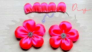 Whole Ribbon Rose - Ribbon Flowers - How to make an easy ribbon roses - diy flowers - 1995Handmade