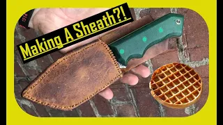 Leather Working Is Hard! My First DIY Knife Sheath Project! 😱😯👍👎