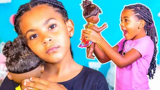 Twins Take Care Of Twin Babies | Baby Alive Sunshine Snacks Doll