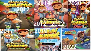 evolution of subway surfers 2012 - 2022