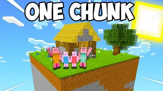 Peppa Pig Play Minecraft, But We Only Get ONE Chunk