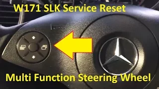 Mercedes SLK Service Light Reset W171 2007 2008 2 multi function button steering wheel switches