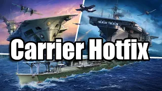 Carrier Hotfix Inbound for World of Warships Legends