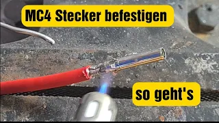 Solarkabel -selbermachen MC4 Stecker richtig anschließen