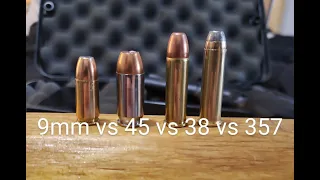 9mm vs  45 vs  38 vs  357