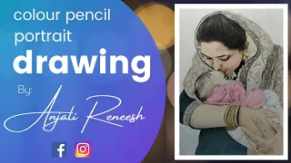Colour pencil portrait drawing | Derwent Lightfast Coloured pencil | Realistic portrait #art #howto
