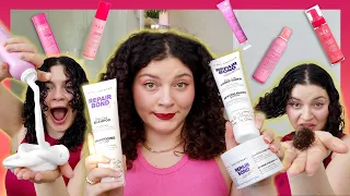 TESTING NEW AFFORDABLE CURLY HAIR CARE FROM MARC ANTHONY & CAKE BEAUTY (watch this before you buy)