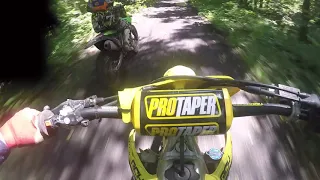 Riding dirt bikes in Centralia, PA