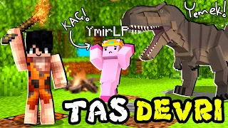 MAĞARA ADAMI OLDUM!! | Taş Devri | Minecraft | Bölüm 1