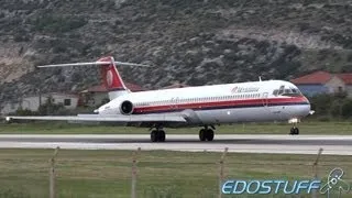 Meridiana - McDonnell Douglas MD-82 I-SMEL - Landing at SPU/LDSP Split airport