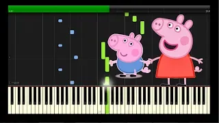 Peppa Pig  Main Theme  Song | Piano tutorial | Synthesia