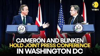 US LIVE: UK's Cameron and USA's Blinken hold joint press conference in Washington DC