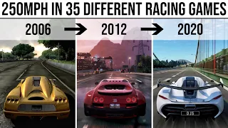 This is what 250MPH looks like in 35 DIFFERENT RACING GAMES!!! 2006 - 2020