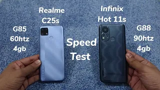 Infinix Hot 11s Vs Realme C25s - Speed Test 🔥 🔥