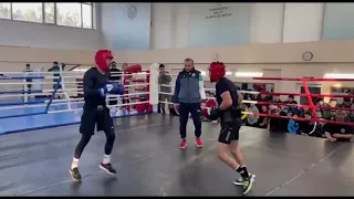 Mirazizbek Mirzakhalilov vs Abdumalik Khalakov 57 kg technical sparring