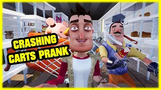 CRASHING CARTS PRANK - Hello Neighbor Mod