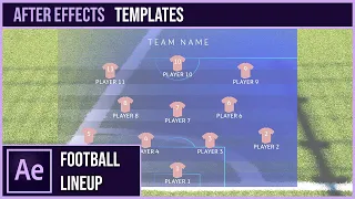 After effects | Football lineup graphics | Template