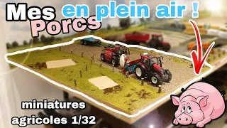 Diorama 1/32 porcs plein air ( miniature agricole ) partie 1