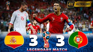 Portugal 3 - 3 Spain  | World Cup | Extended Goals & Highlights 4K  | Cristiano ronaldo