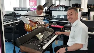 Korg PA5X Keyboard Demonstration Of The Guitar Input With Amp Modelling With Effects