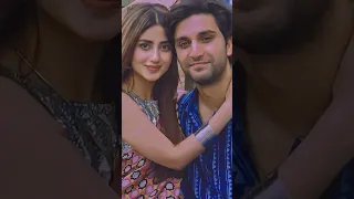 Sajal ali and ahad raza mir cute looking pics WhatsApp status Beautiful couple #shorts #sajal ali