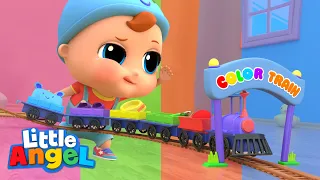 Baby John's Rainbow Colors Train Song | Kids Cartoons and Nursery Rhymes