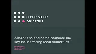 Allocation and homelessness: what are the key issues facing local authorities?