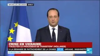 Conférence de François Hollande sur la crise en Ukraine