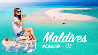 EP-3 | MALDIVES TRAVEL VLOG: Floating Breakfast, Sandbank, Snorkeling, JetSki, Sunset Dolphin Cruise