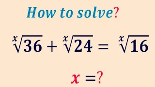A  nice mathematics problem|Olympiad Question|radical problem