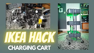 I made a charging station from an IKEA cart!