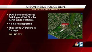 Fire set inside Burlington Police Department