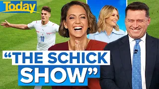 Aussie hosts hilarious reactions to incredible Euro goal | Today Show Australia