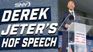 Highlights from Derek Jeter's HOF speech, including shading writer who didn't vote for him | SNY