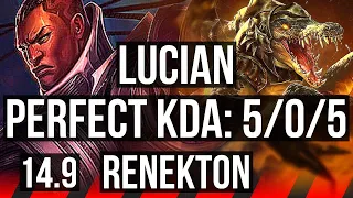 LUCIAN vs RENEKTON (TOP) | 5/0/5 | KR Master | 14.9